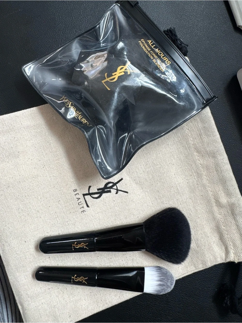 YSL Beauté Makeup Brush Set with Canvas Pouch